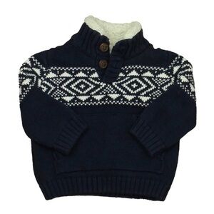 Gymboree Baby Boy’s Nordic Sweater Navy Blue Size 0-3 Months